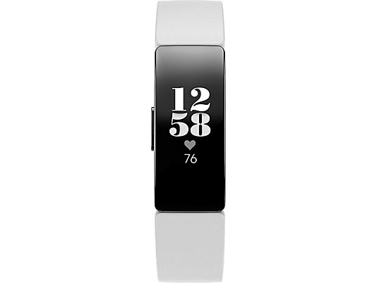 FITBIT Inspire HR - Bracelets d'activité (Blanc/Noir)