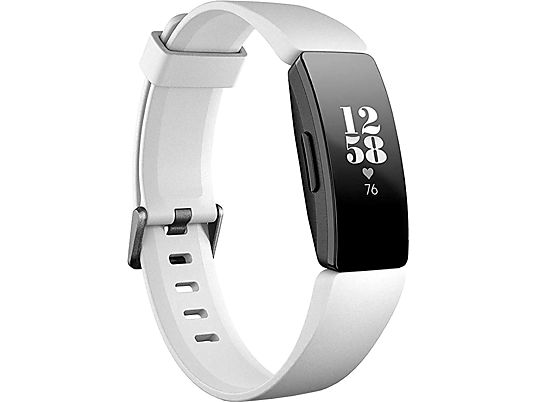 FITBIT Inspire HR - Bracelets d'activité (Blanc/Noir)