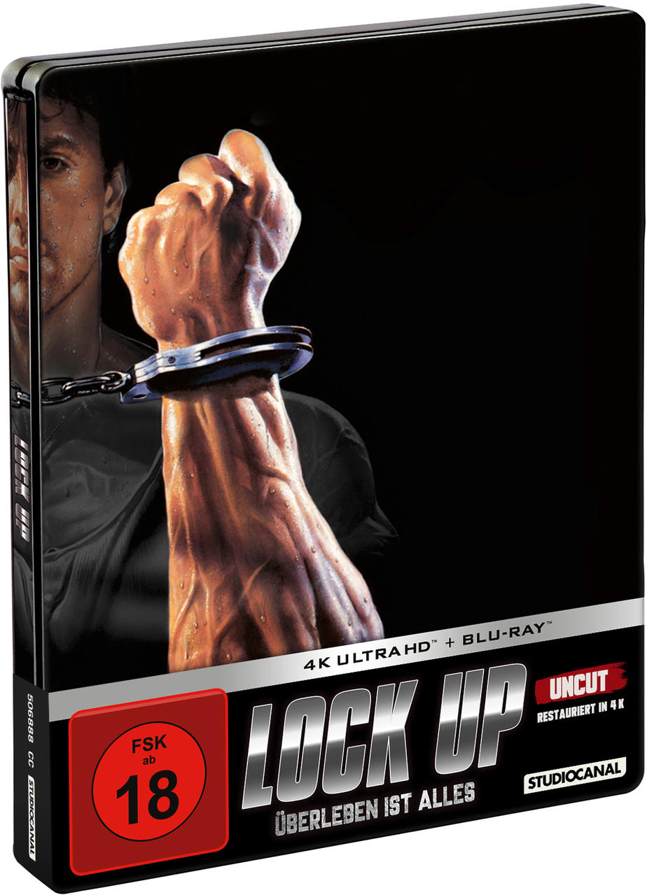 Filmcover mit einer Hand in Handschellen. Das Cover ist überwiegend schwarz mit weißem Text.