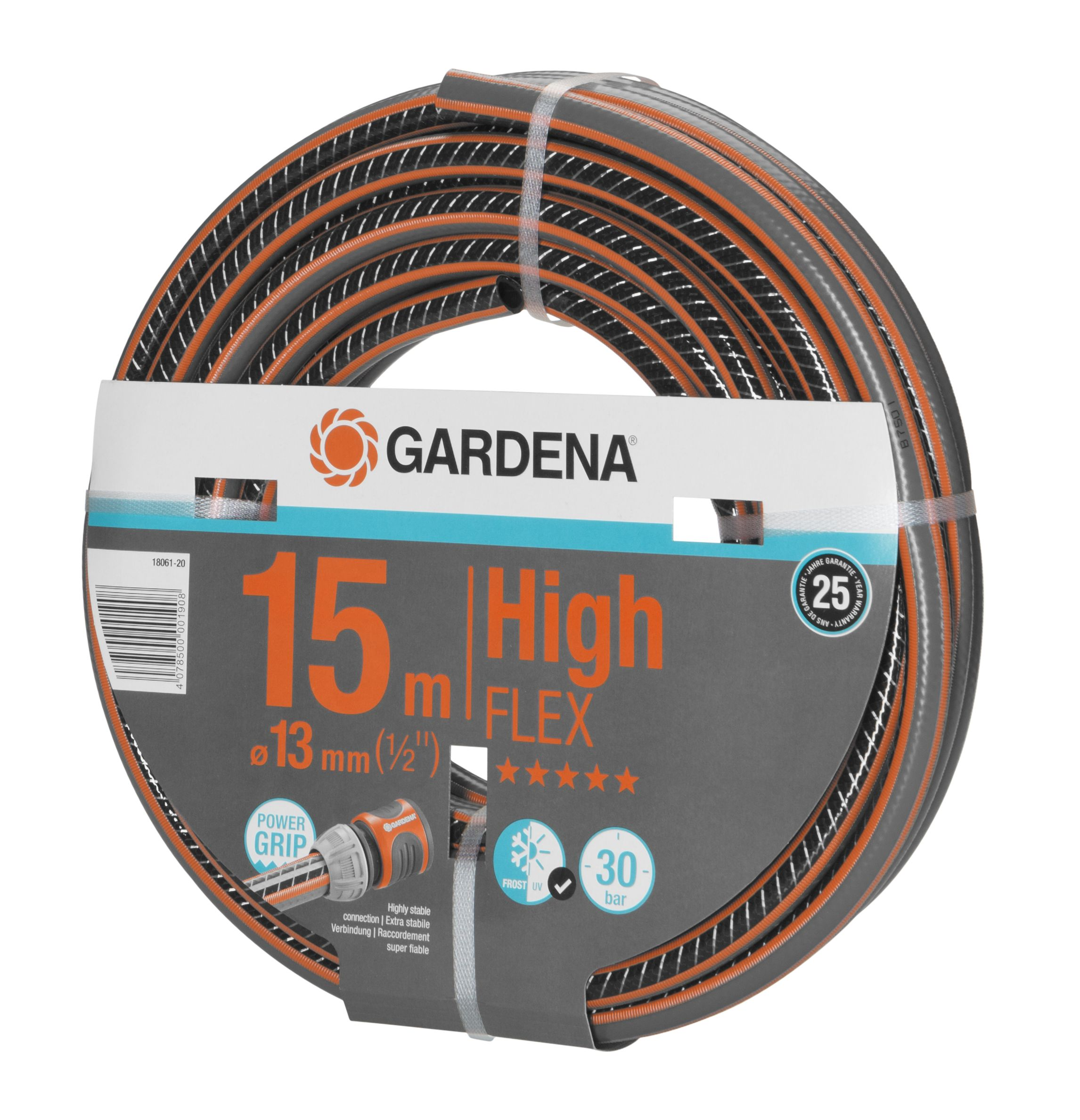 GARDENA 18061-20 Comfort HighFLEX 13 mm (1/2"), 15 m Gartenschlauch Orange
