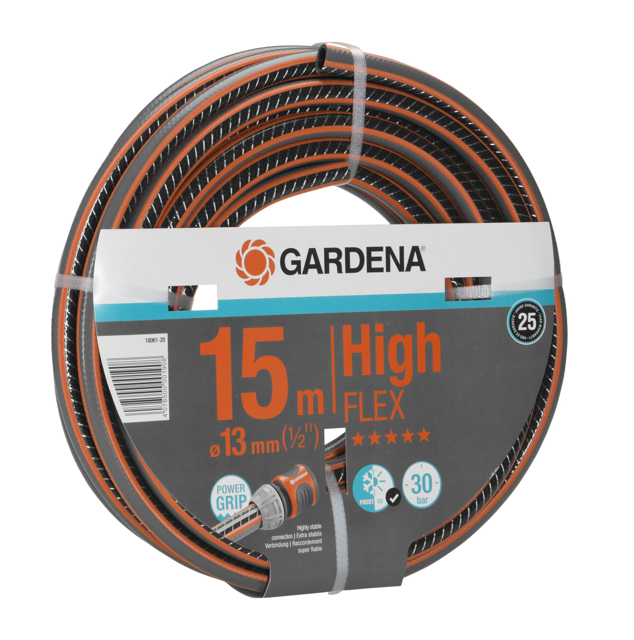 GARDENA 18061-20 Comfort HighFLEX 13 mm (1/2"), 15 m Gartenschlauch Orange