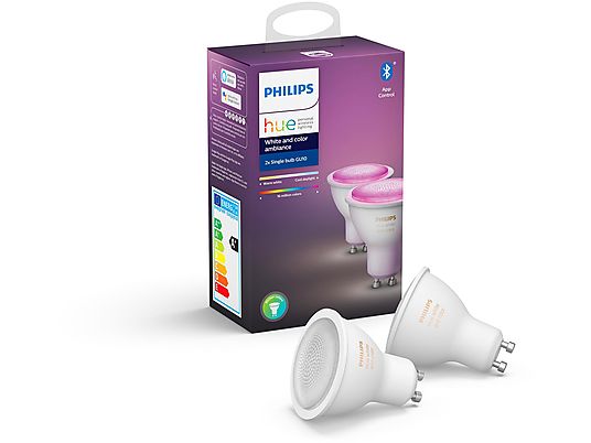 PHILIPS HUE Bluetooth - White and color ambiance - GU10 - 2-pack