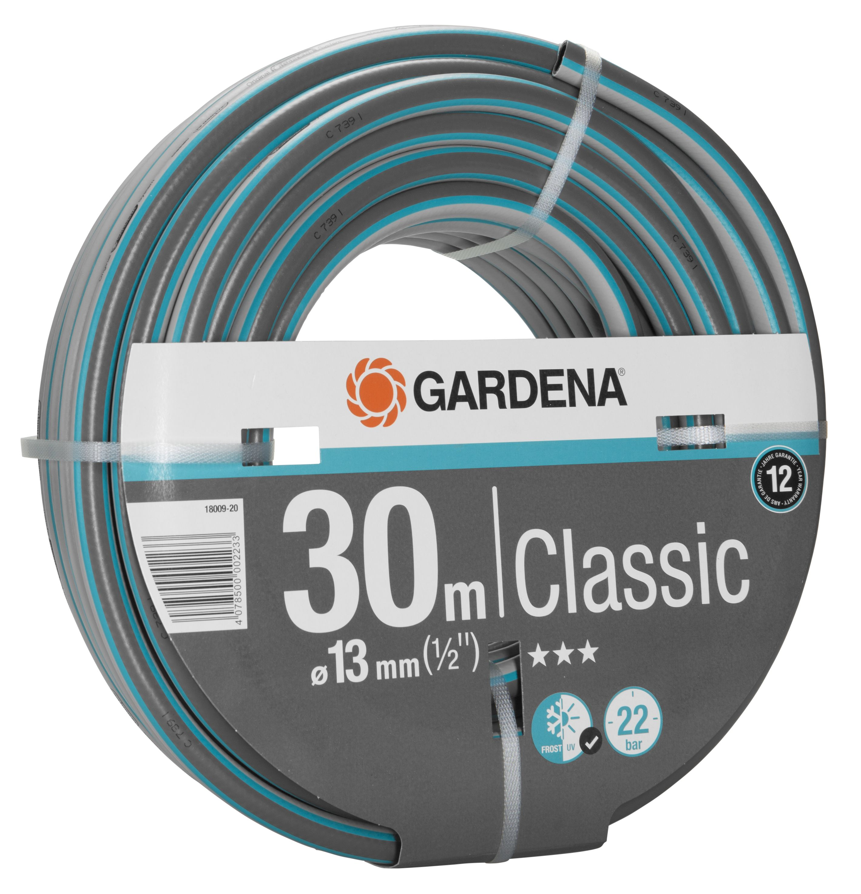 GARDENA 18009-20 Classic Schlauch 13 mm (1/2"), 30 m Gartenschlauch