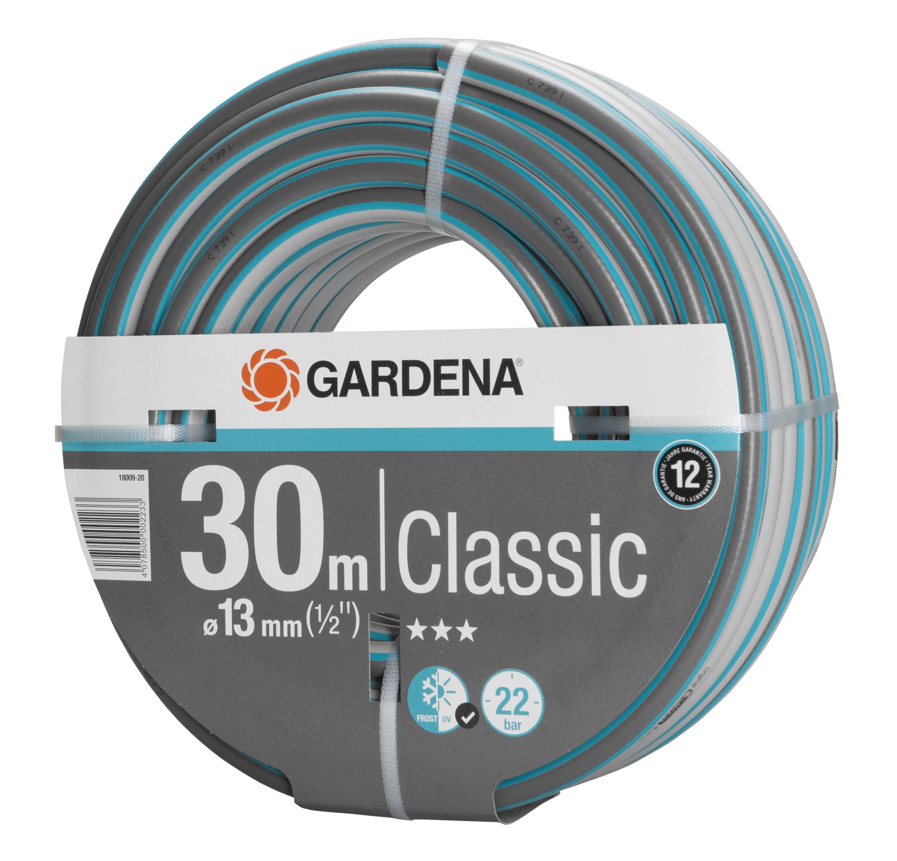 GARDENA 18009-20 Classic Schlauch 13 mm (1/2"), 30 m Gartenschlauch