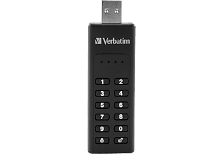 VERBATIM Keypad Secure USB-Stick, 128 GB, 160 MB/s, Schwarz
