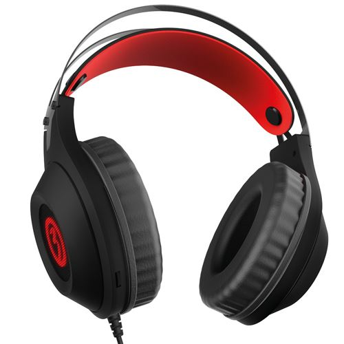 Auriculares gaming - Ozone Rage X60, De diadema, Con cable, Sonido 7.1, Micrófono, Negro y Rojo