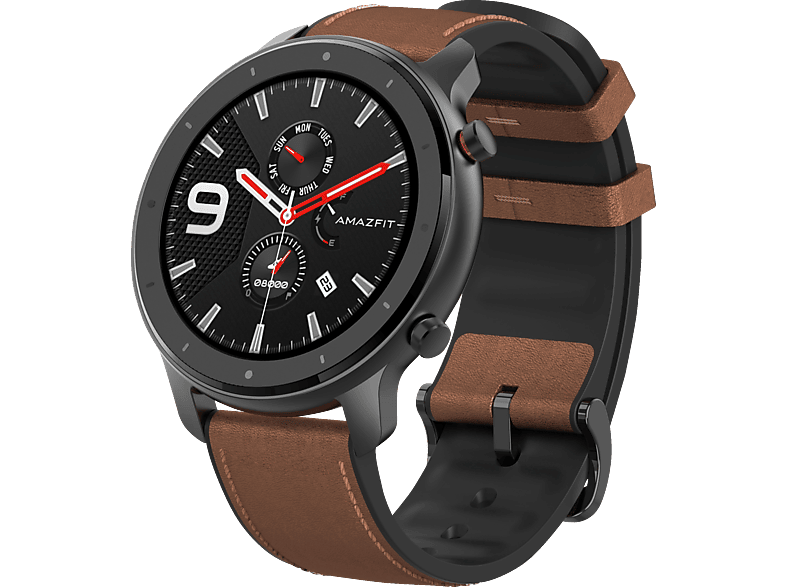 AMAZFIT GTR 47.2 mm Smartwatch Aluminium Echtleder Silikon 118 mm 75 mm Schwarz Braun