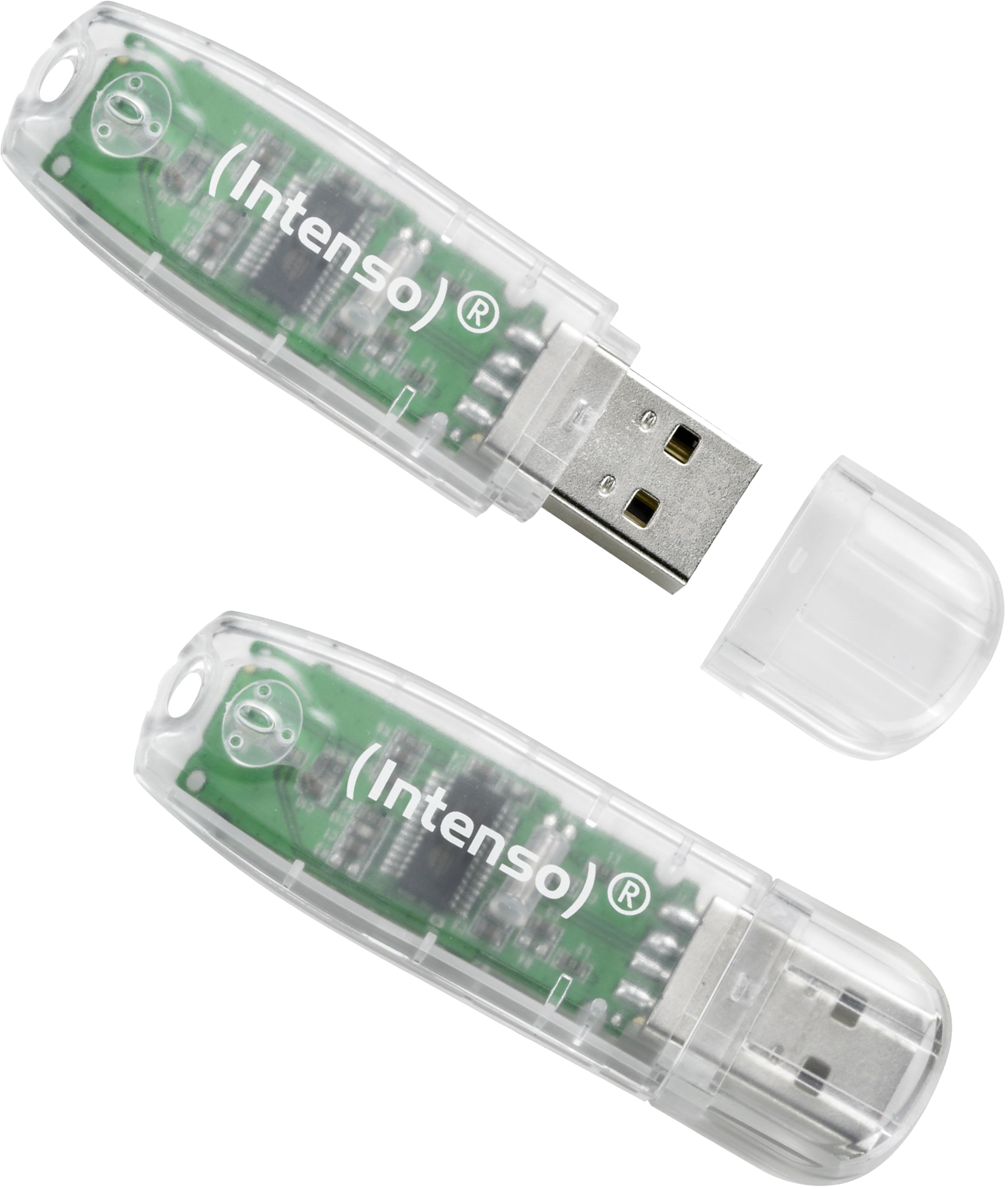 USB-Stick, Transparent 28 GB, Rainbow INTENSO MB/s, 32