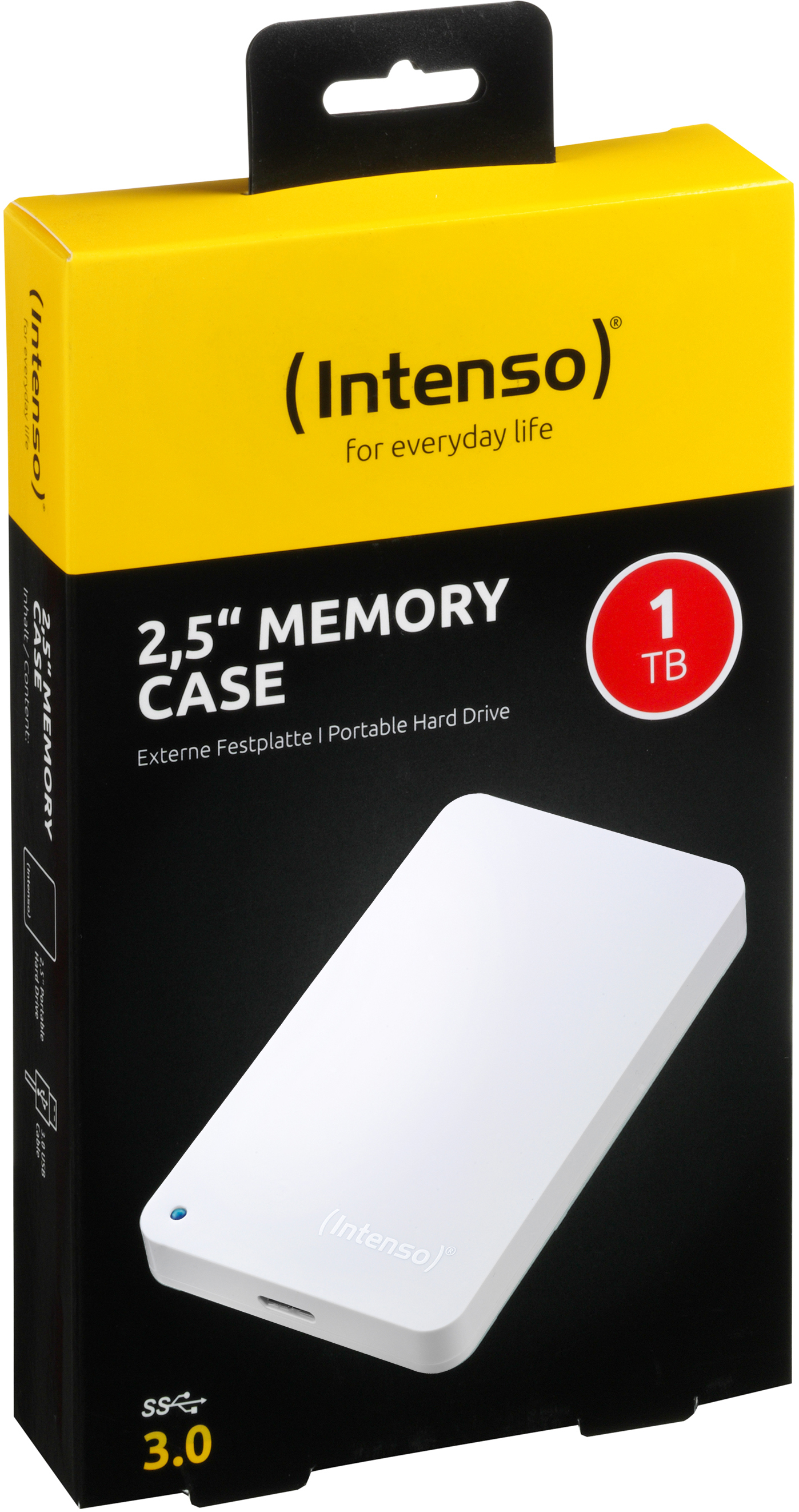 INTENSO 6021561 Festplatte, 1 TB HDD, 2,5 Zoll, extern, Weiß