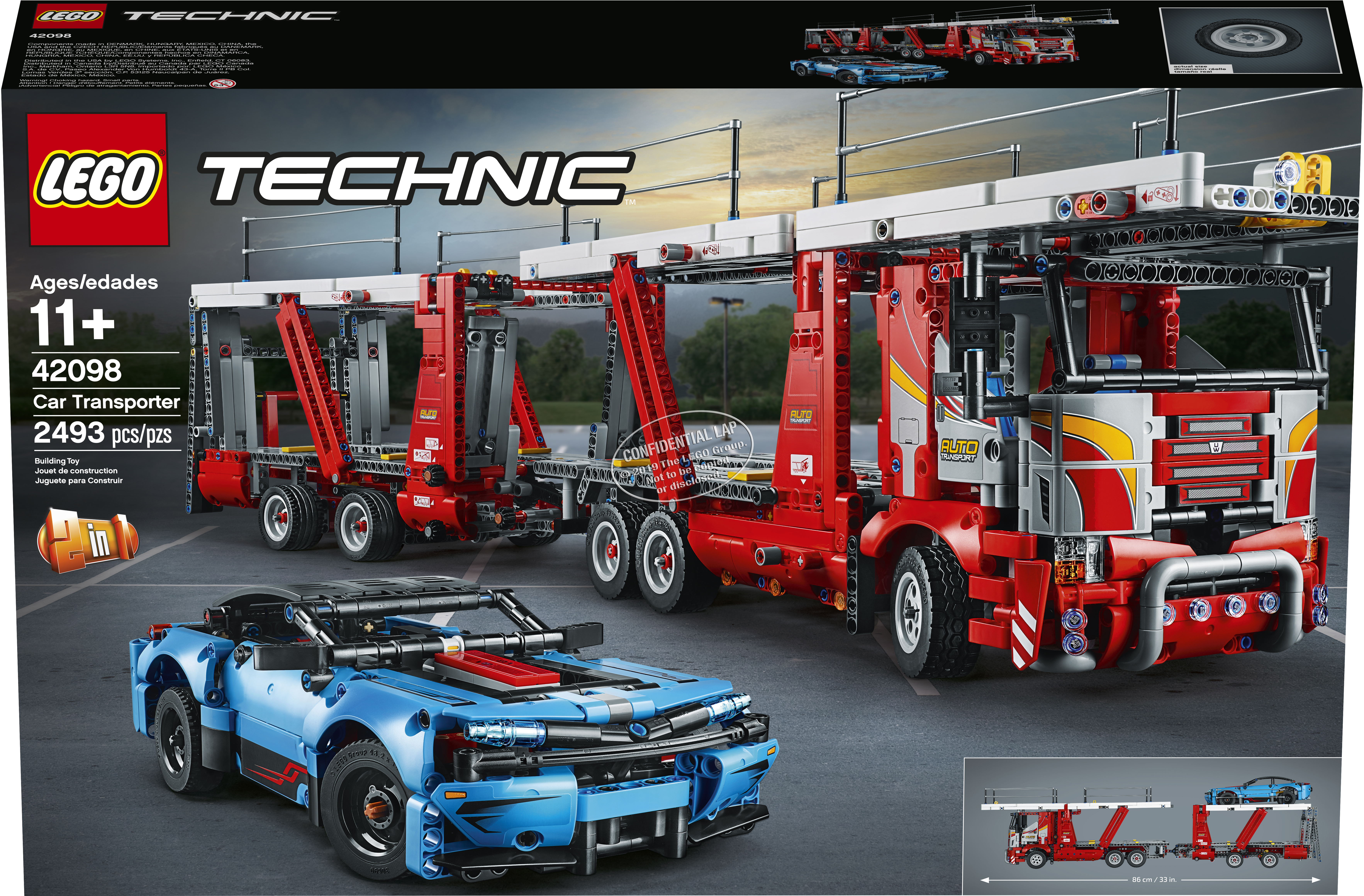 LEGO 42098 Autotransporter Bausatz, Mehrfarbig