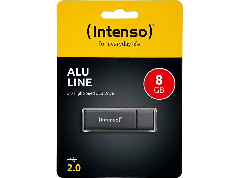 Thumbnail - INTENSO Alu Line USB-Stick, 8 GB, 28 MB/s, Anthrazit