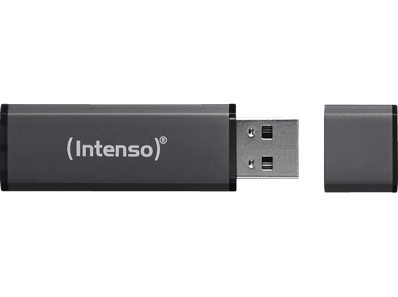 8 GB, USB-Stick, Line Alu 28 MB/s, INTENSO Anthrazit