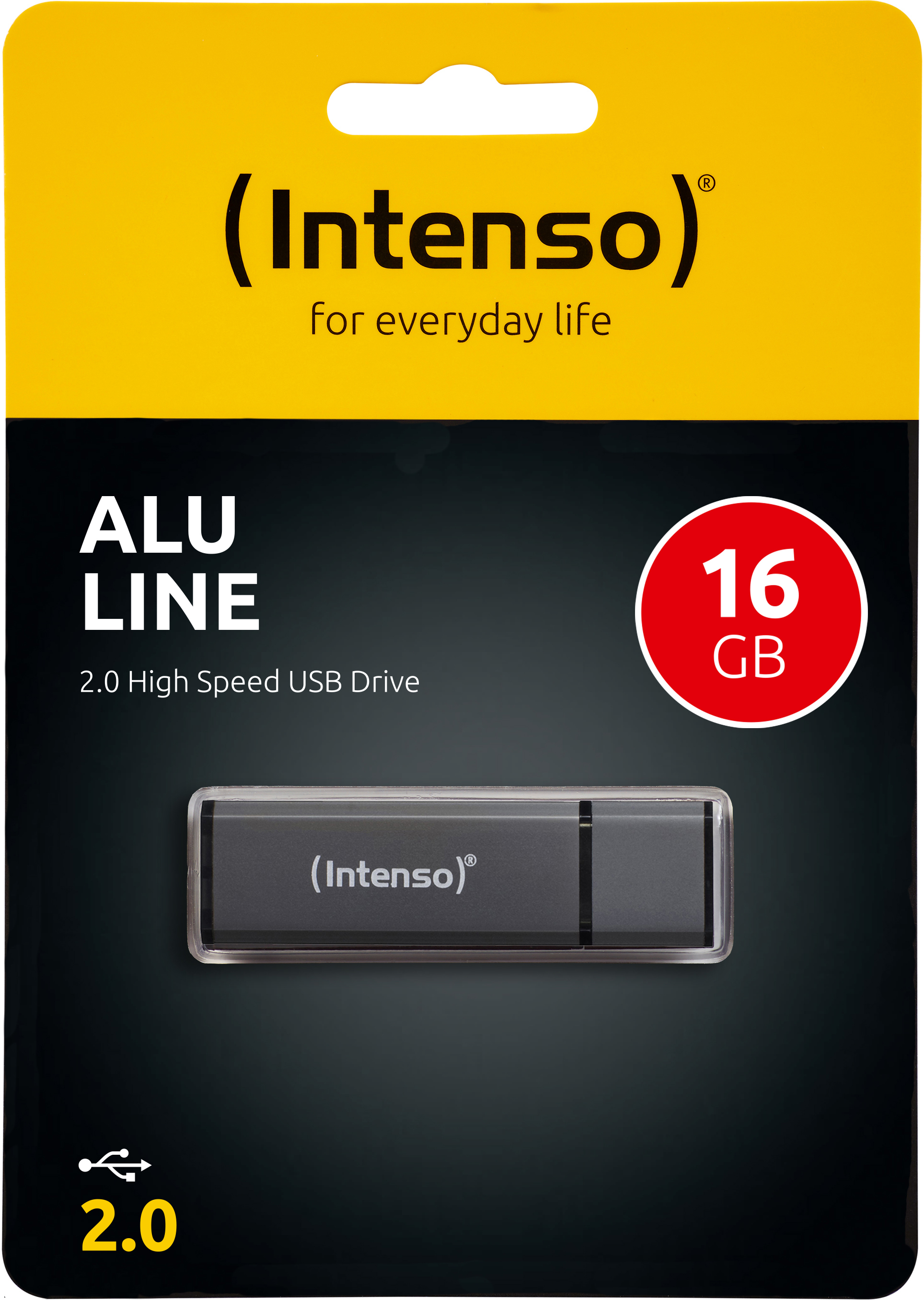 16 GB, Line 28 INTENSO Anthrazit Alu USB-Stick, MB/s,