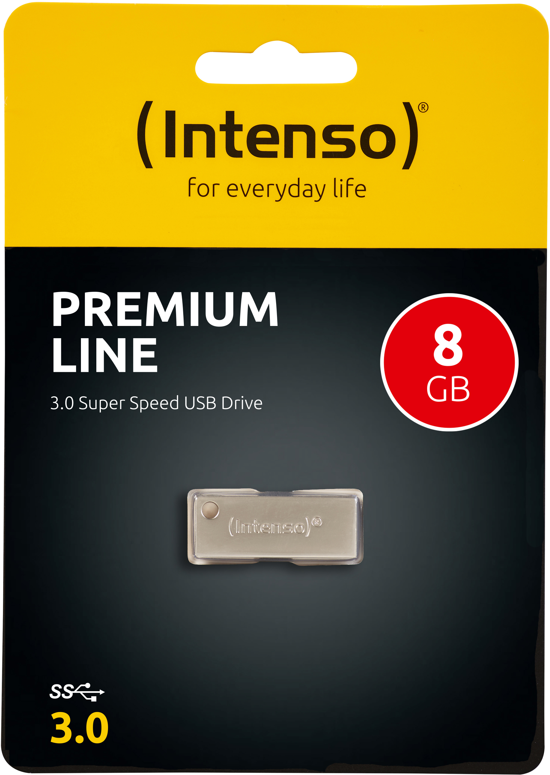 INTENSO Premium Line USB-Stick, 8 GB, 35 MB/s, Silber