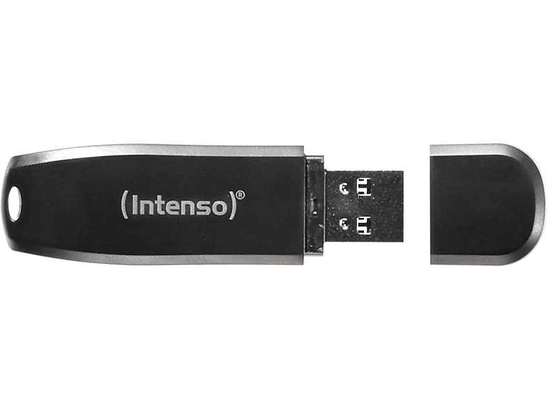 INTENSO Speed Line USB-Stick, 64 GB, 35 MB/s, Schwarz
