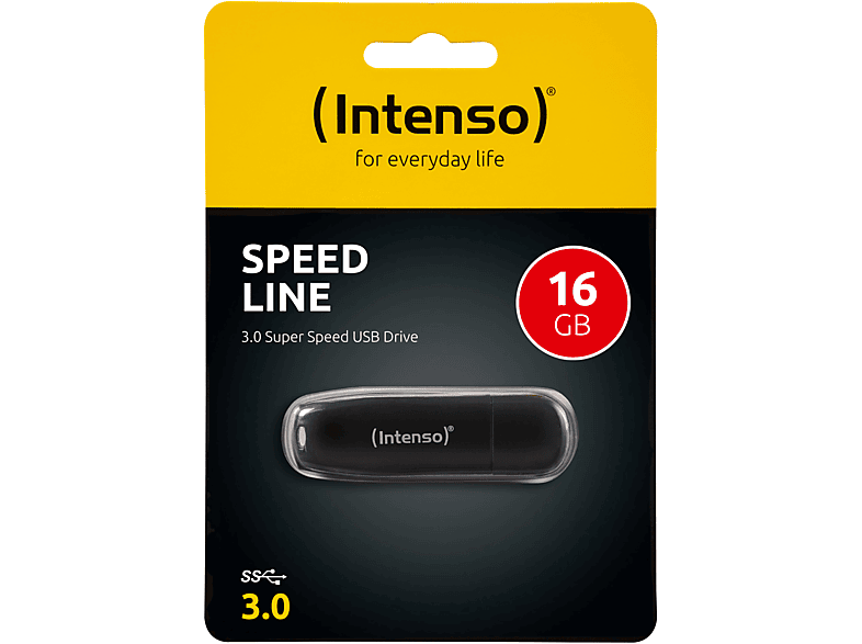 Thumbnail - INTENSO Speed Line USB-Stick, 16 GB, 35 MB/s, Schwarz
