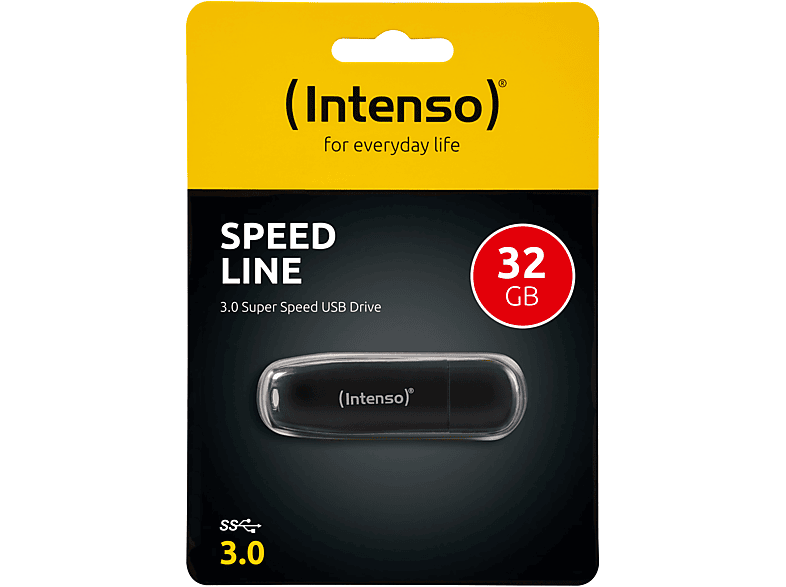 Thumbnail - INTENSO Speed Line USB-Stick, 32 GB, 35 MB/s, Schwarz