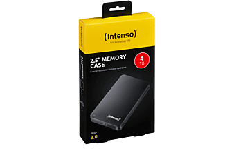 INTENSO 6021512 Memory Case Festplatte, 4 TB HDD, 2,5 Zoll, extern, Schwarz