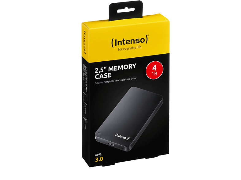 Festplatte INTENSO 6021512 Memory Case Festplatte, 4 TB HDD, 2,5 Zoll, extern, Schwarz MediaMarkt