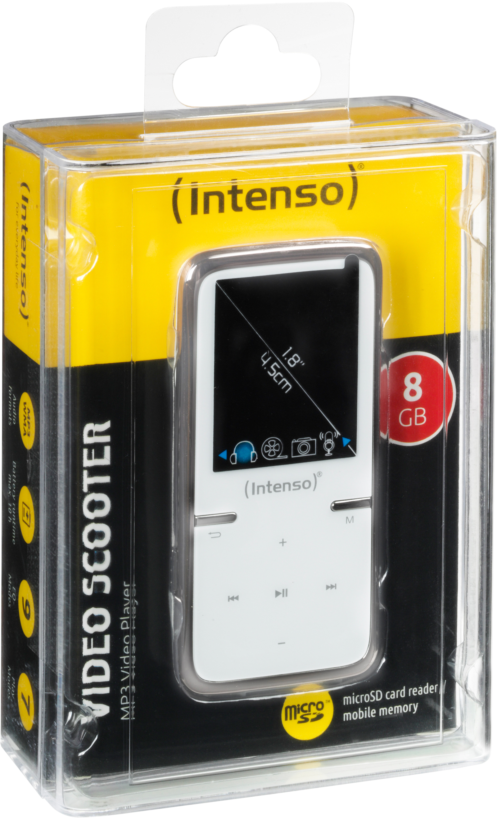 INTENSO Video Scooter Mp3-Player 8 GB, Weiß