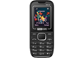 MAXCOM MM134 DualSIM Fekete nyomógombos kártyafüggő Mobiltelefon + Telenor Hello kártya