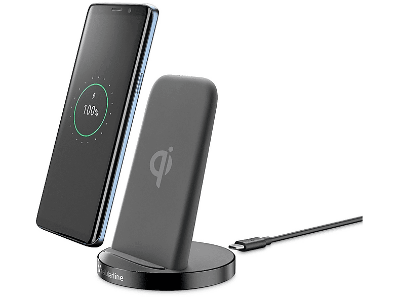 CELLULAR-LINE Draadloze Oplader Stand Adapter USB-C Zwart | MediaMarkt