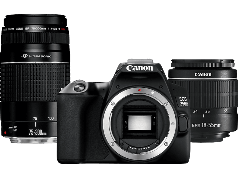 Canon Reflexcamera Eos 250d + 18-55mm 75-300mm (3454c016aa)