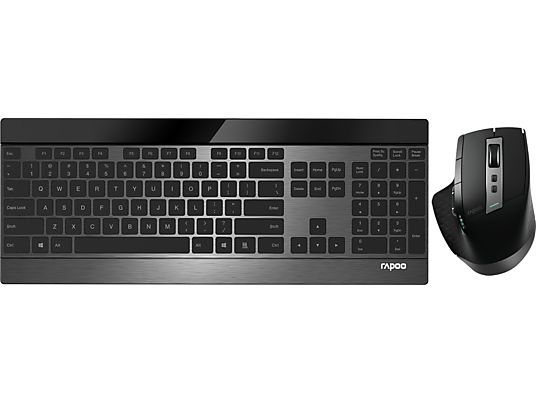 RAPOO 9900M - Tastatur & Maus (Schwarz)