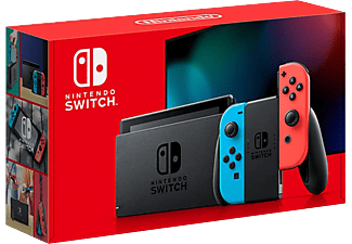 NINTENDO Switch Neonrot/blau + Nintendo Switch Sports (mit Beingurt)