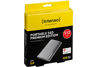 INTENSO Premium Edition Festplatte, 512 GB SSD, 1,8 Zoll, extern, Anthrazit