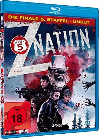 Das Cover einer Z Nation Staffel 5 Blu-ray Disc. Es zeigt Bilder von Charakteren und einem Zombie.