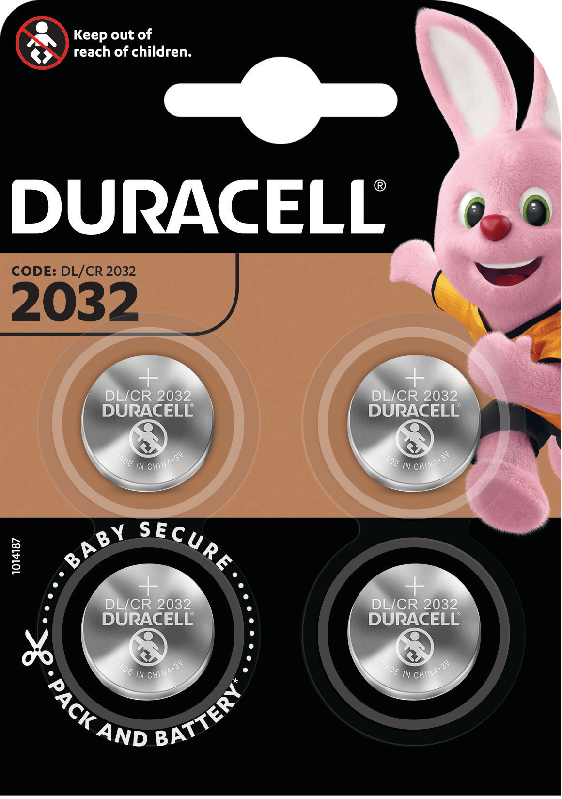 Knopfzelle DURACELL DU LITHIUM B4 119376 Stück CR2032 4 CR2032