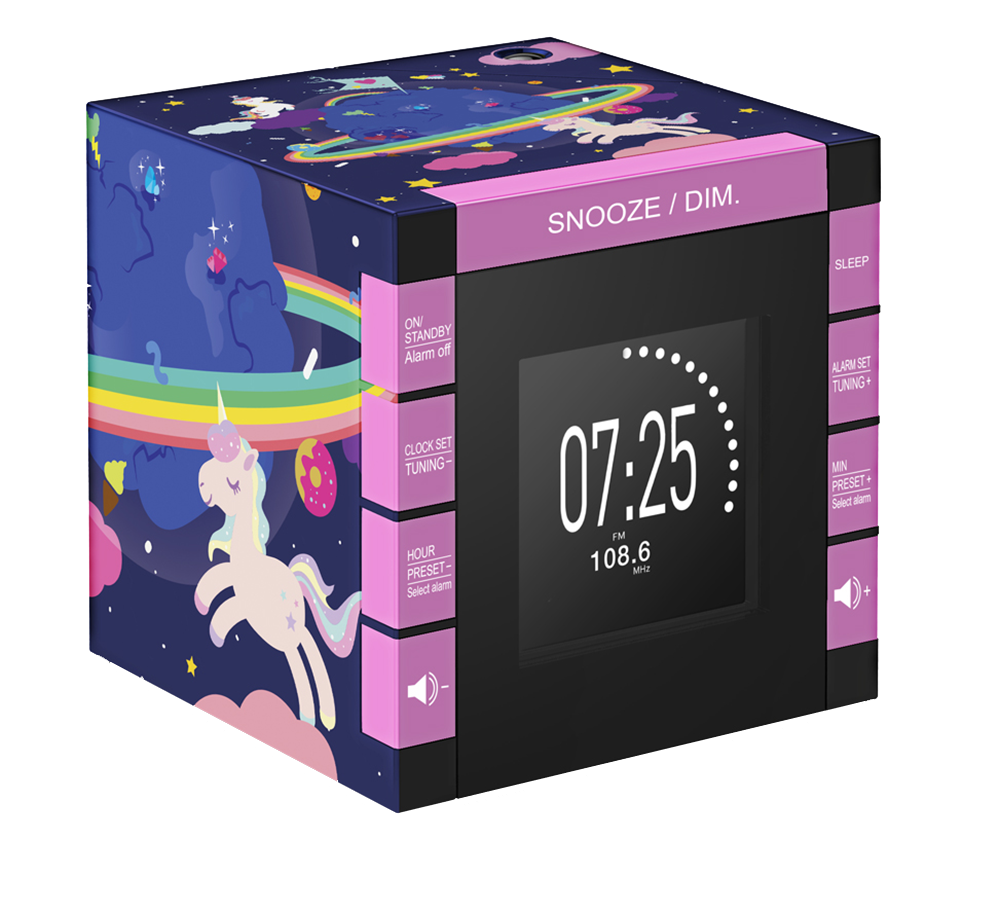 BIGBEN Unicorn-wekkerradio met projectie