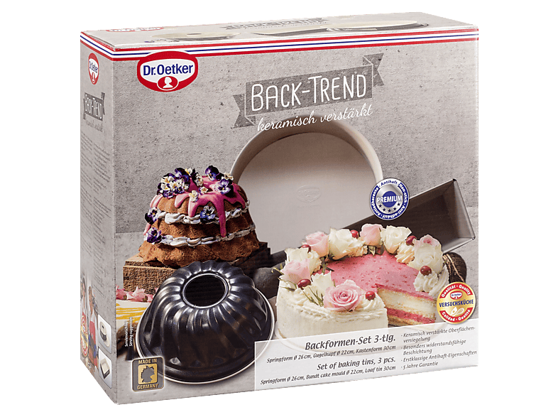 Set de 3 moules à pâtisserie Dr Oetker Back-Trend