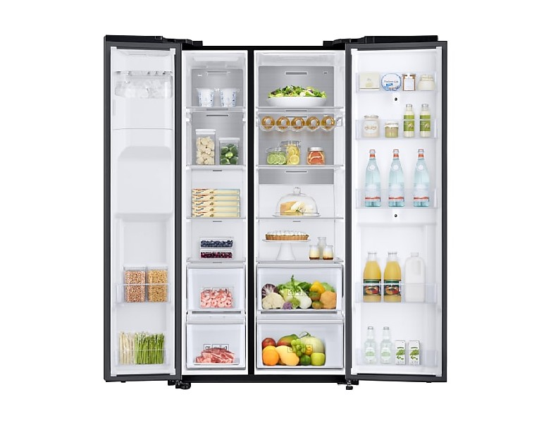 Frigorífico americano - Samsung RS68N8941B1, Family Hub, No Frost, 593 l, 178 cm, 39 dB, WiFi,  Grafito