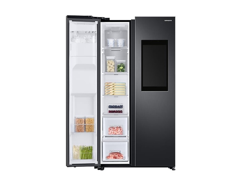 Frigorífico americano - Samsung RS68N8941B1, Family Hub, No Frost, 593 l, 178 cm, 39 dB, WiFi,  Grafito