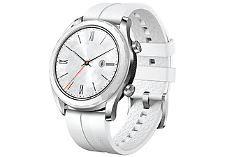 Smartwatch - Huawei Watch GT Elegant, 42x46 mm, Acero, Blanco