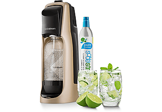 SODA STREAM Jet Premium szódagép, 2 pohárral, arany