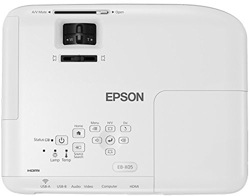 Proyector - Epson EB-X05, 3300 lúmenes, ANSI, 3LCD, XGA (1024x768), Blanco