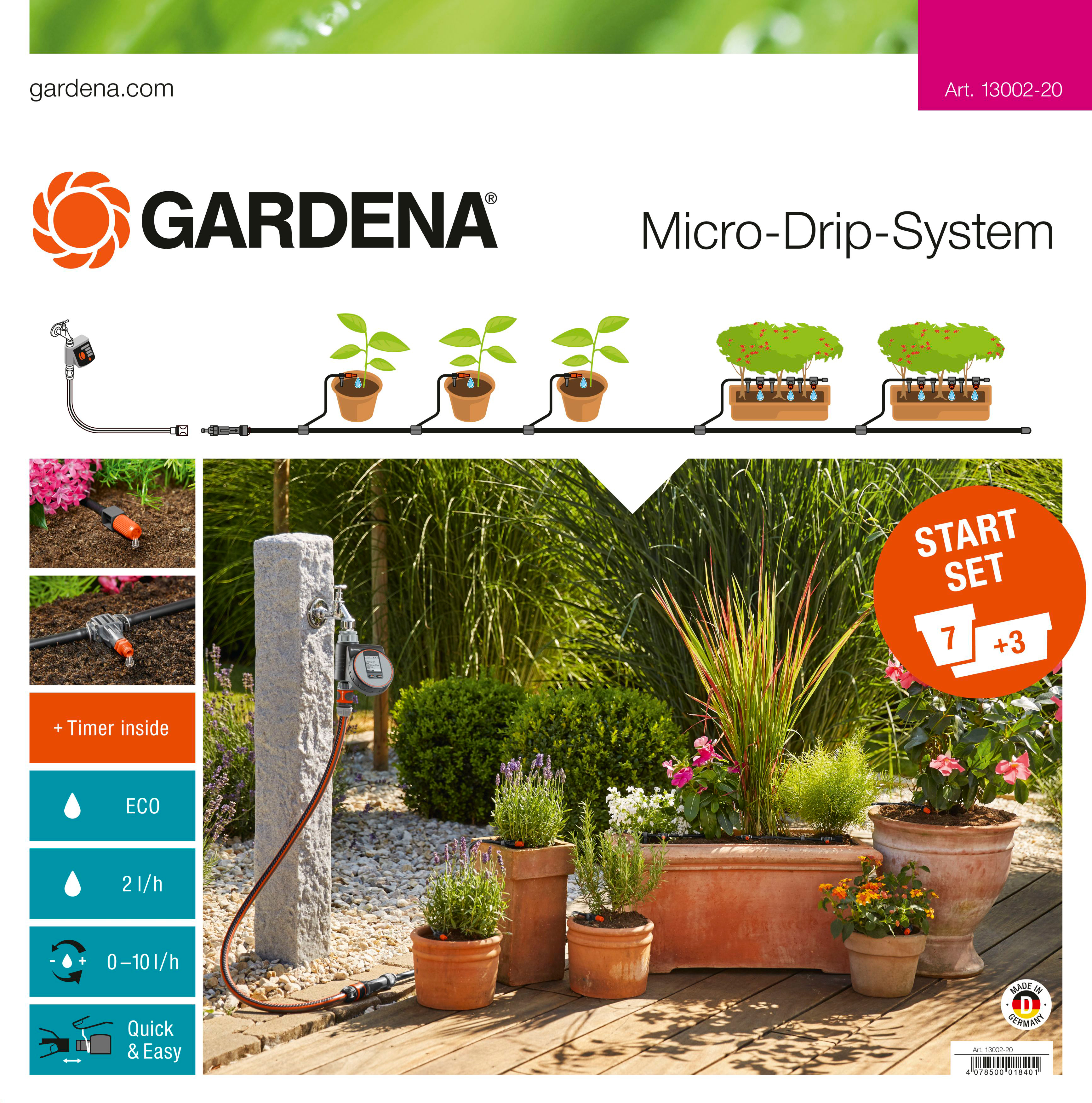 GARDENA 13002-20 Micro-Drip-System / Tropfbewässerung