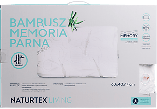 NATURTEX Bamboo memory párna, 60x40x14cm, bambusz szállal