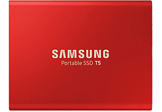 SAMSUNG T5 500GB USB 3.1 Gen 2 (10Gbps, Type-C) külső Solid State Drive (Hordozható SSD) Piros (MU-PA500R)