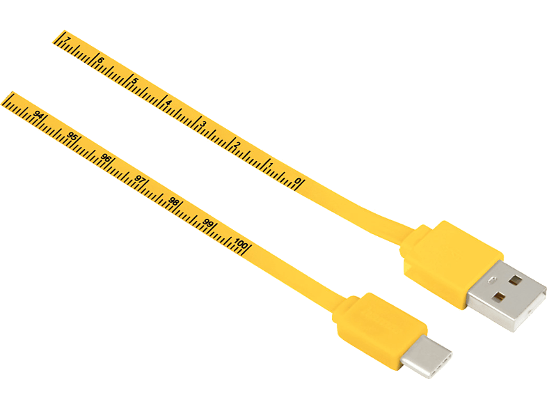 HAMA USB-C Kabel met meetafdruk 1m (12328)