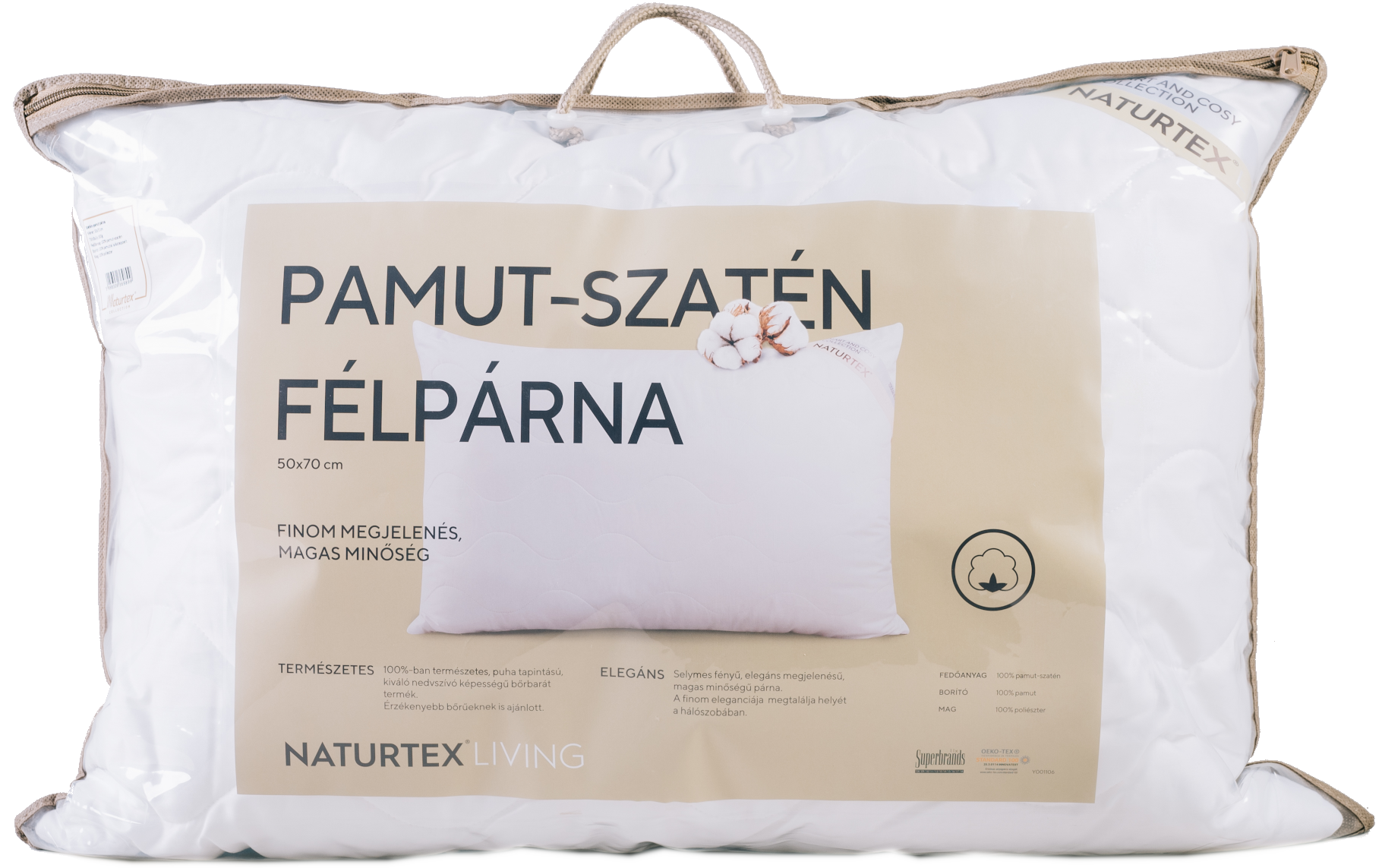 Párna műanyag zacskóban, elől magyar felirattal. Újnak tűnik.