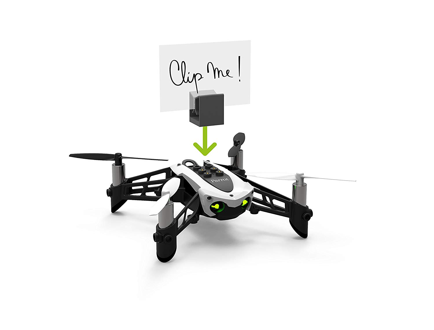 Mini Dron - Parrot Mambo Fly, Cuadricóptero, 30 km/h, Autonomía 8 min, 550 mAh, Cámara, Bluetooth, Blanco