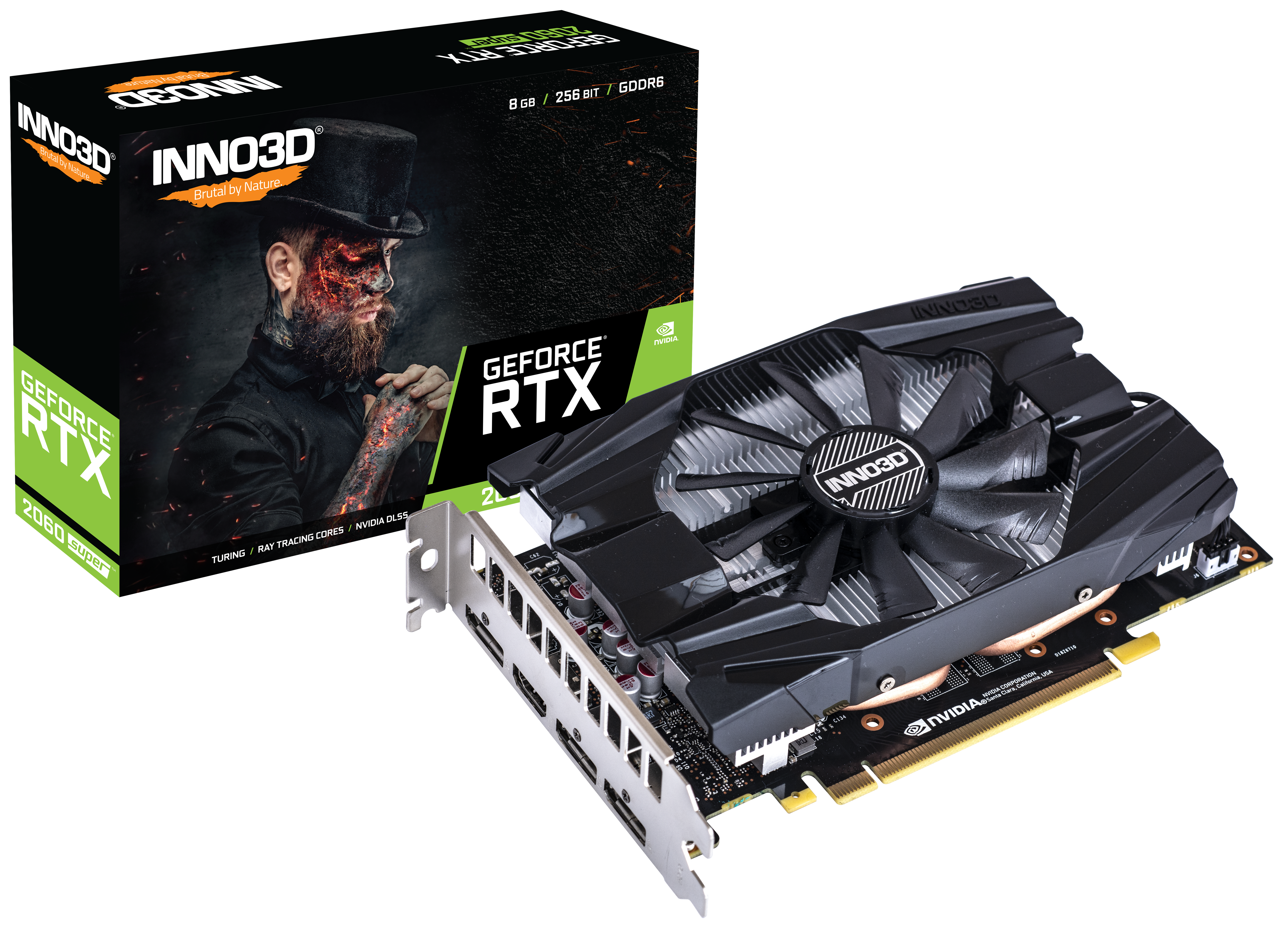 INNO3D GeForce® RTX 2060 SUPER™ Compact X1 8GB (N206S1-08D6-1710VA20) (NVIDIA, Grafikkarte)
