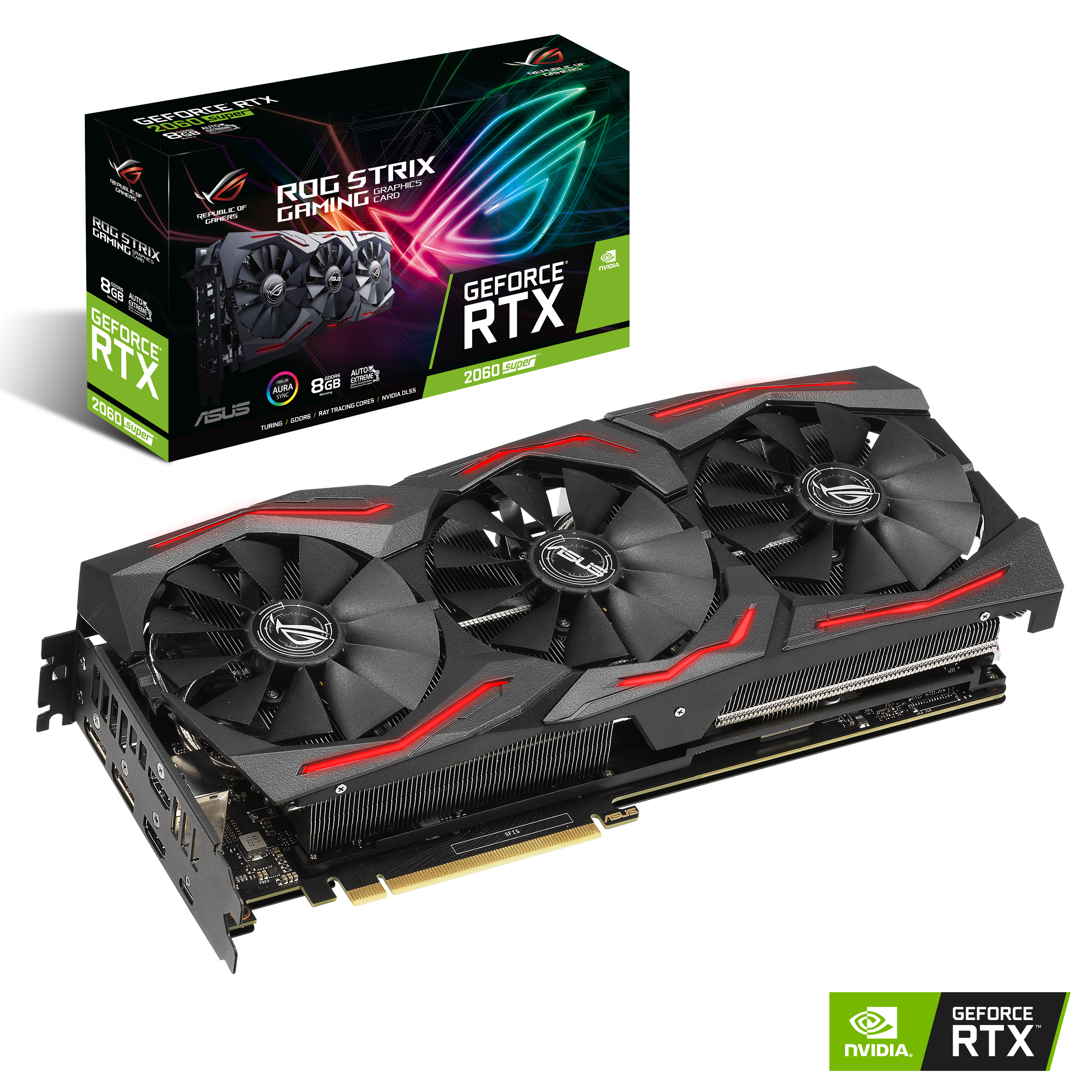 ASUS GeForce® RTX 2060 SUPER™ ROG Strix Gaming 8GB (90YV0DG2-M0NA00) (NVIDIA, Grafikkarte)