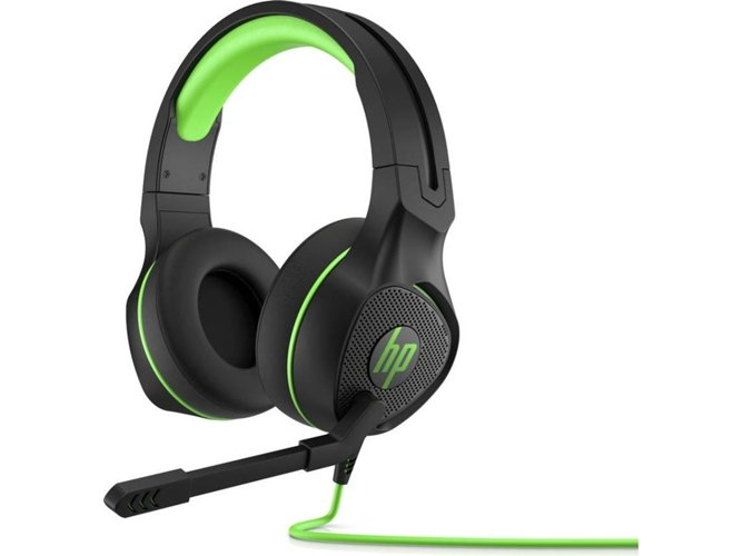 Auriculares gaming - HP Pavilion 600, Sonido envolvente 7.1, LED, Micrófono, Verde y negro