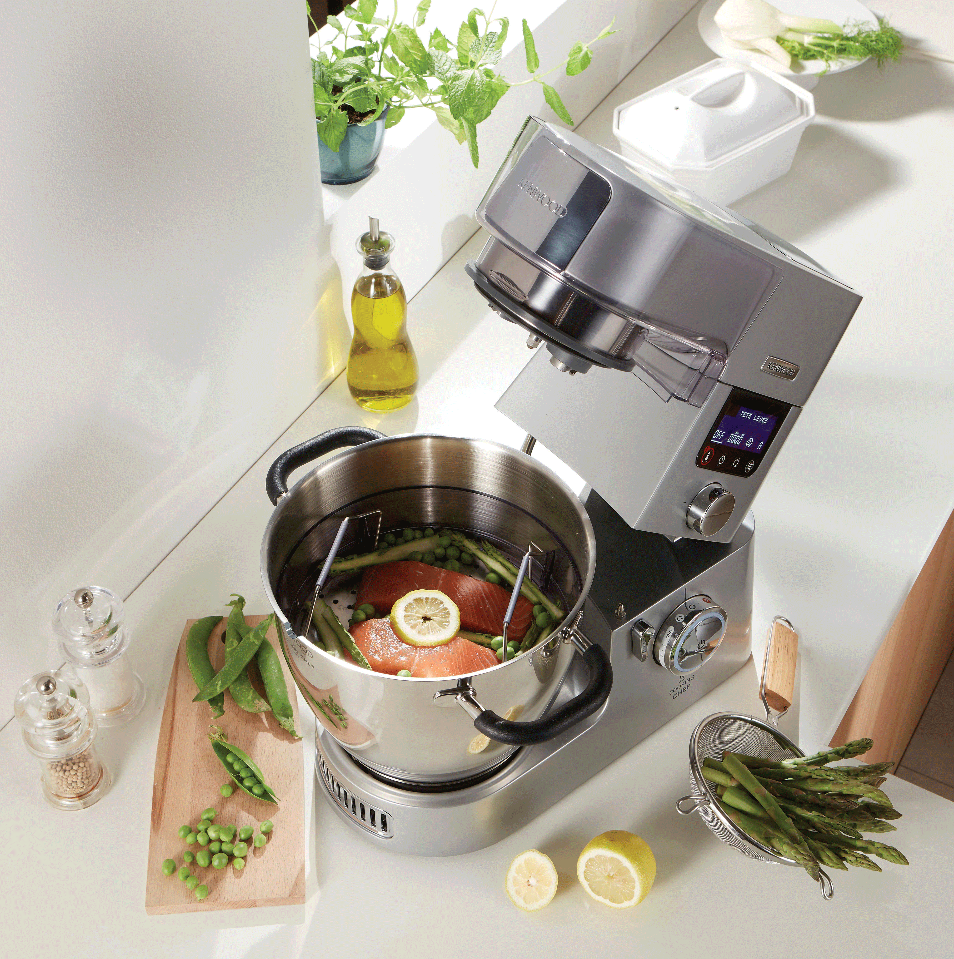 KENWOOD Cooking Chef Gourmet KCC9040S - Robots culinaires avec fonction de cuisson (Argent)