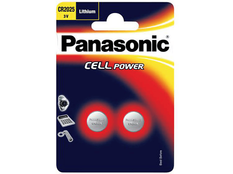 Pilas de botón - Panasonic CR 2025 BL 2, Cámara fotos, 3 V, 2 piezas